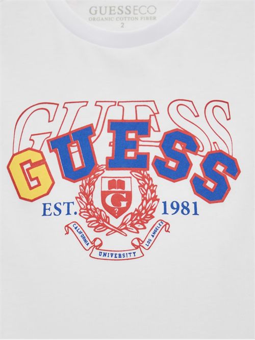 t-shirt bambino bianca GUESS | N5RI00K8HM4/G011